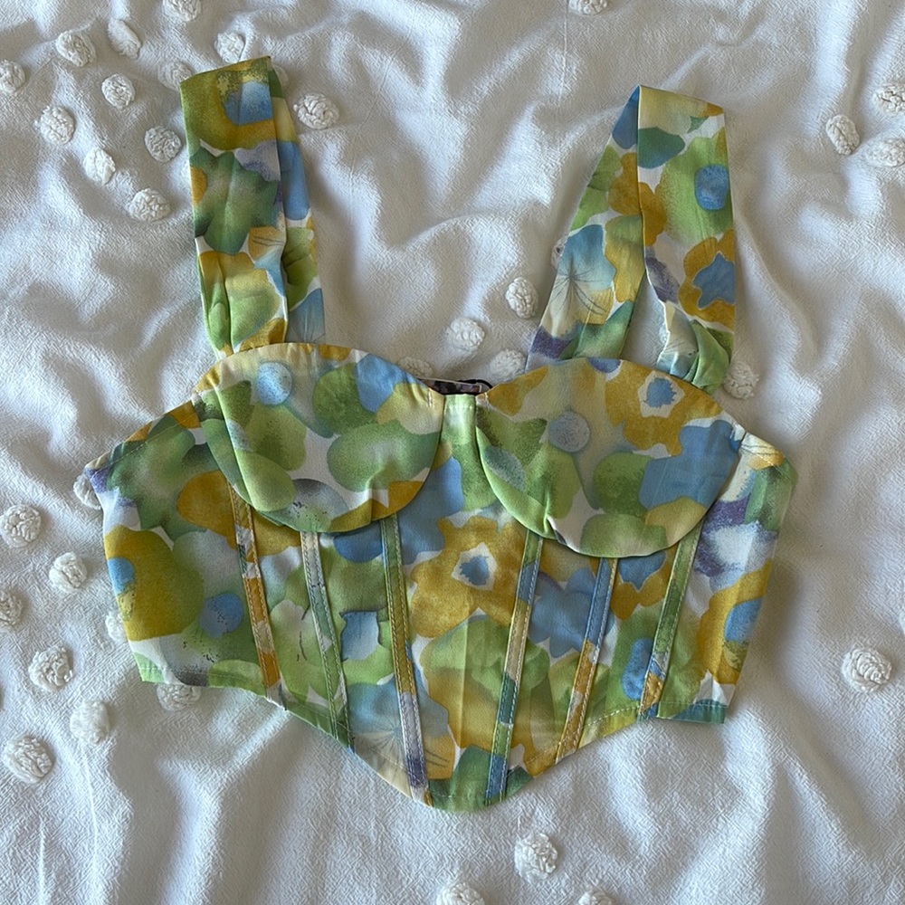 floral corset tank